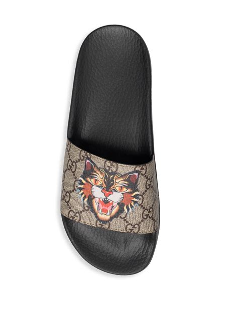 gucci angry wolf slides|Gucci ladies slides.